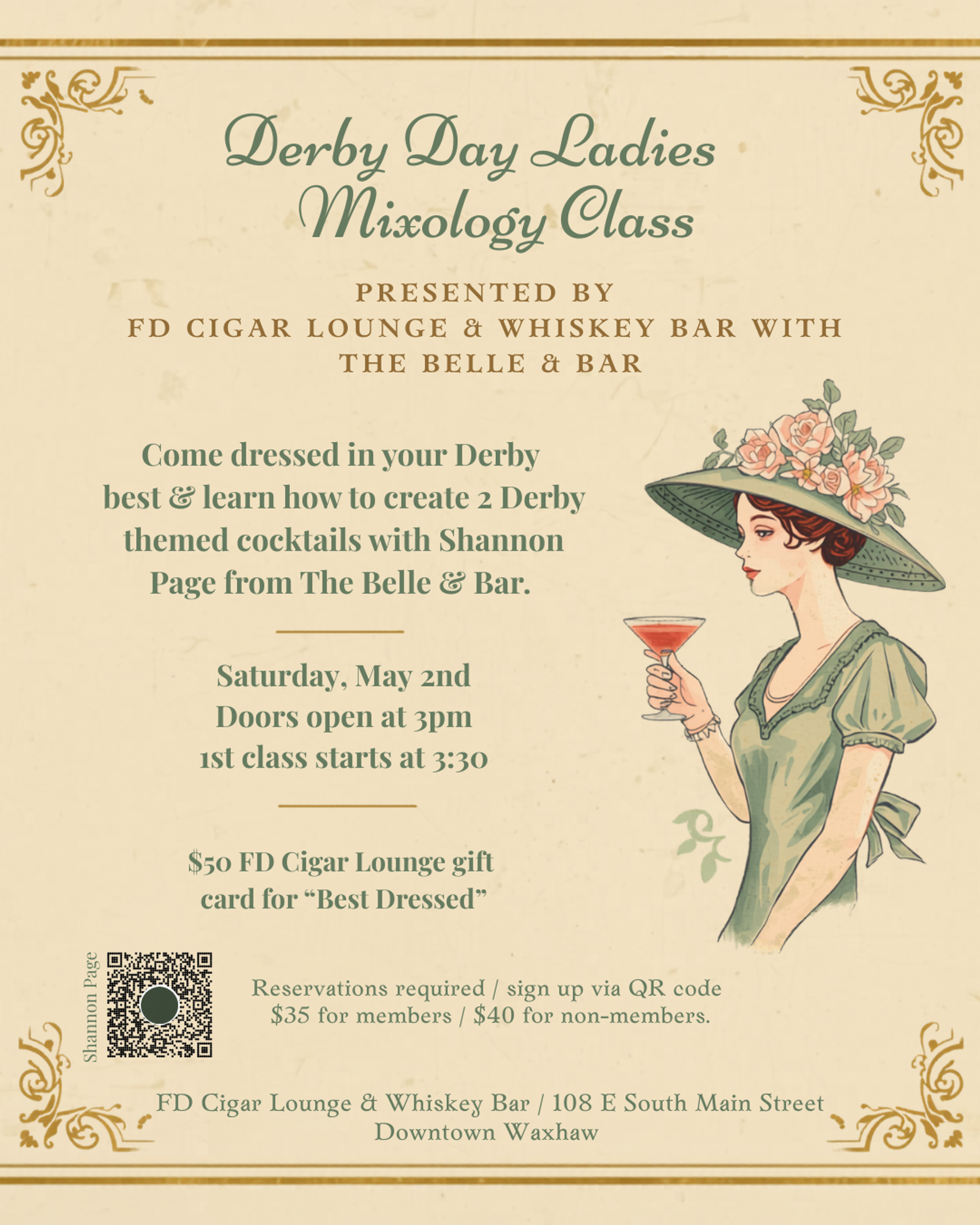Derby Day Ladies Mixology Class event