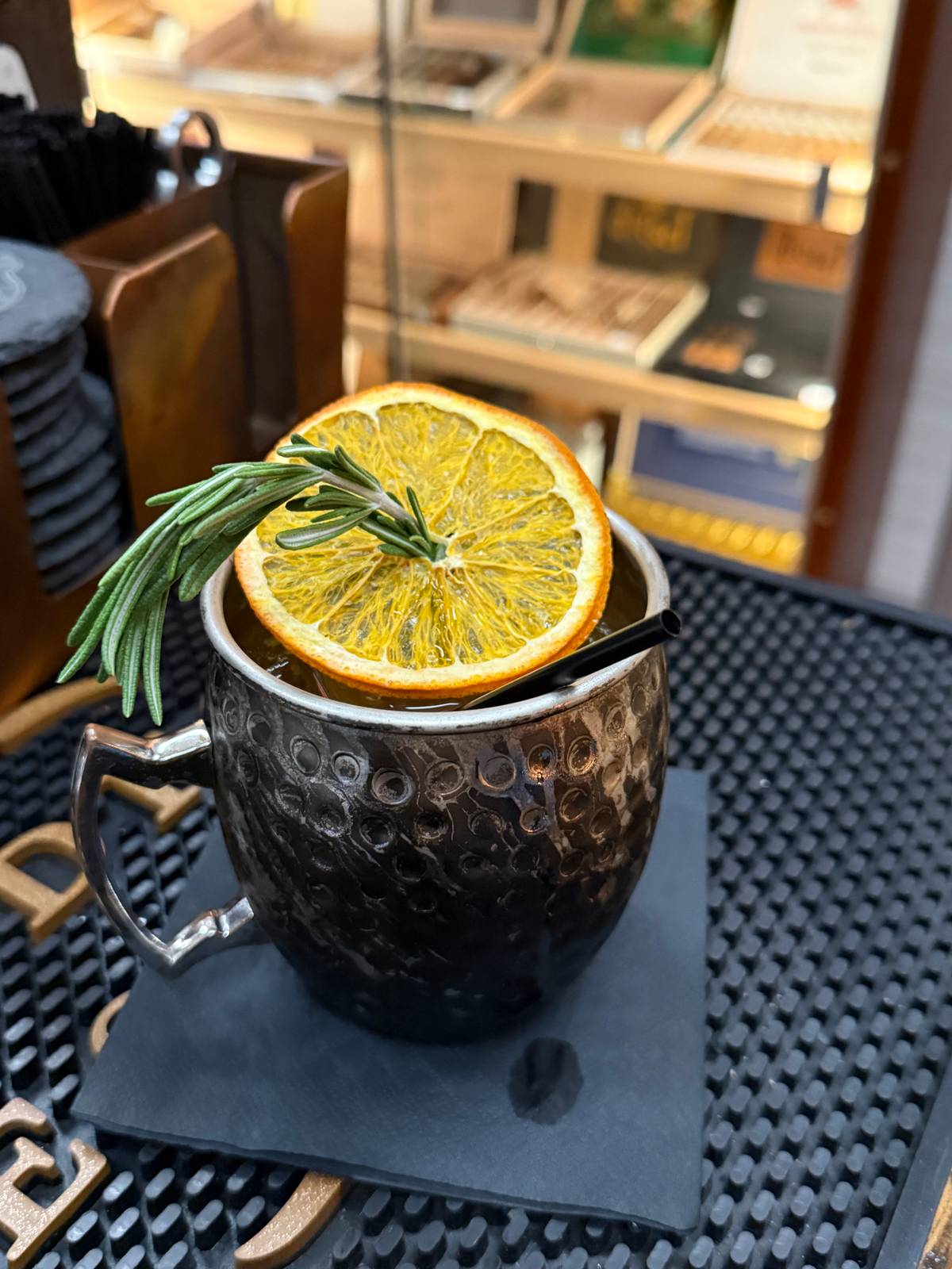 Rosemary Orange Mule cocktail