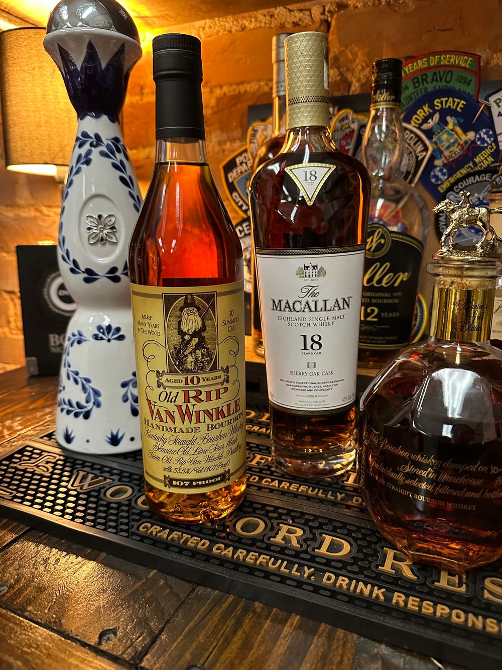 Cigar and whiskey on a wooden table