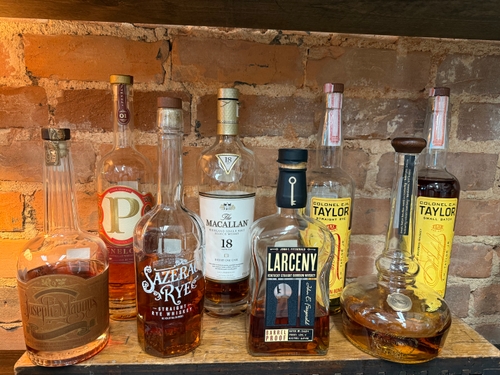 Cigar lounge spirits selection